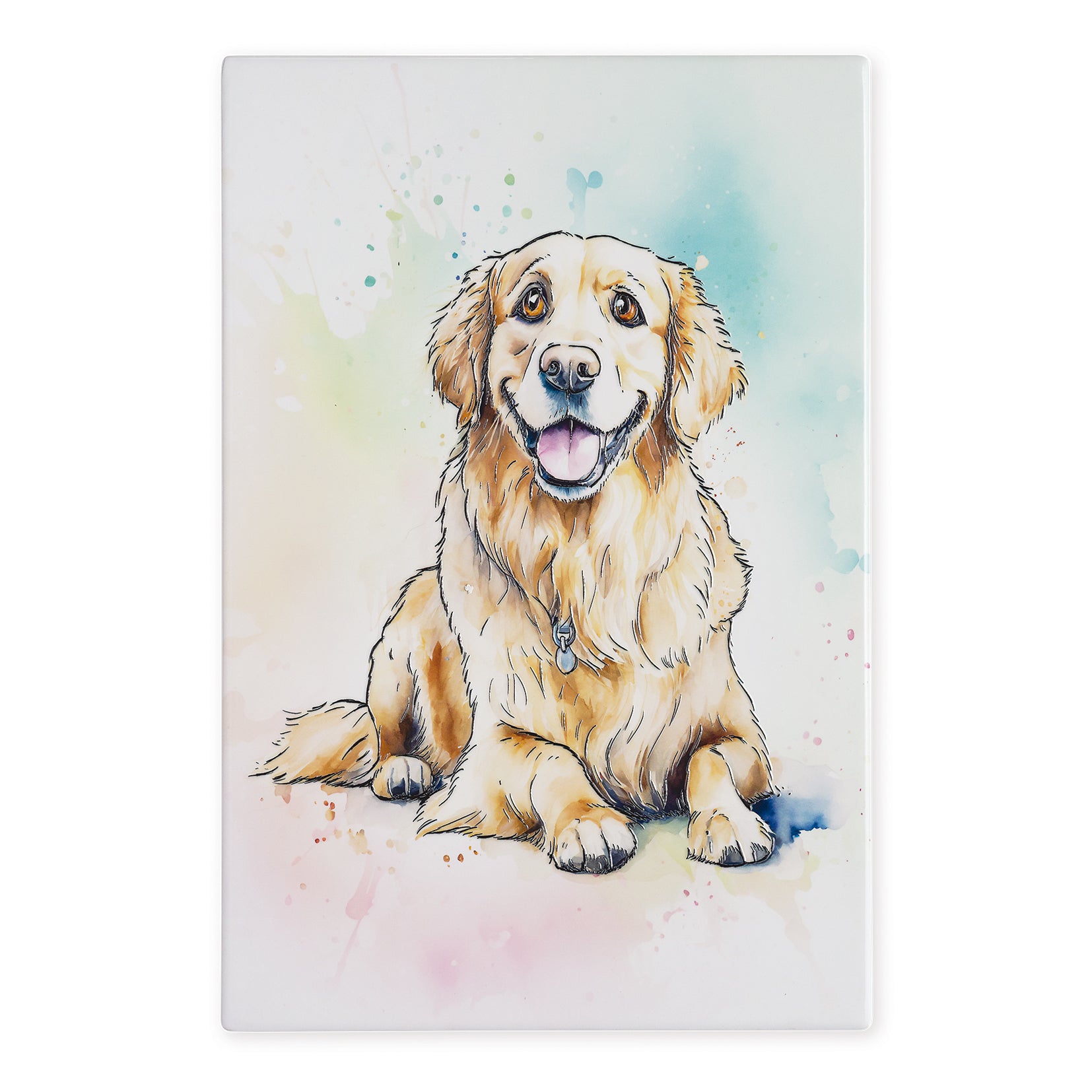 Golden Retriever Ceramic Art Tile