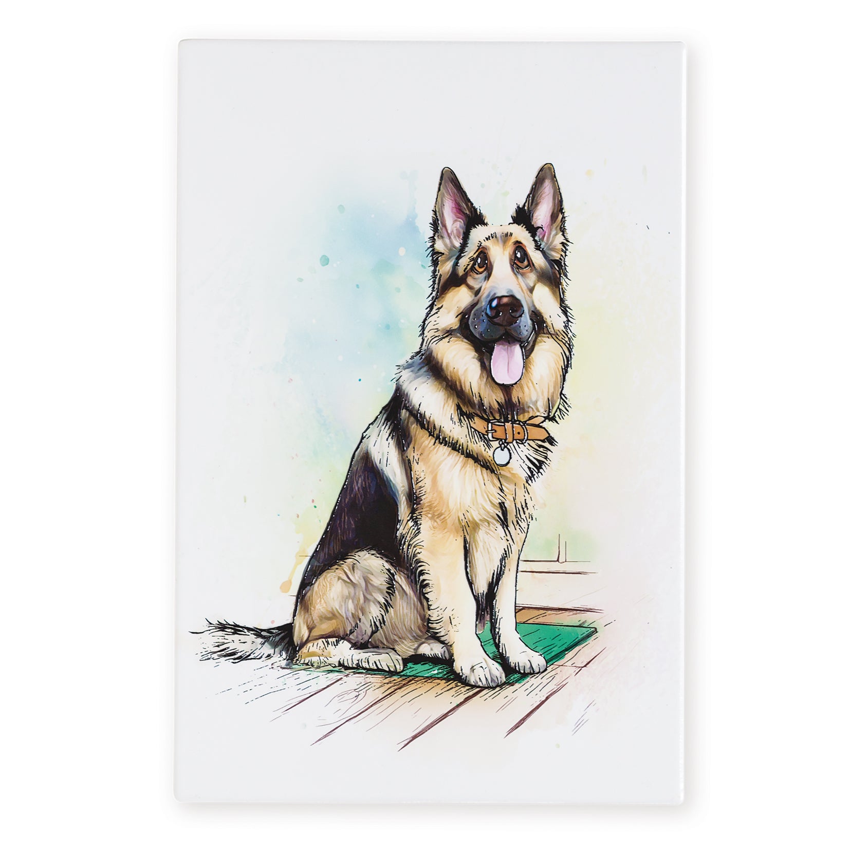 German Shepherd (Alsatian) Ceramic Art Tile