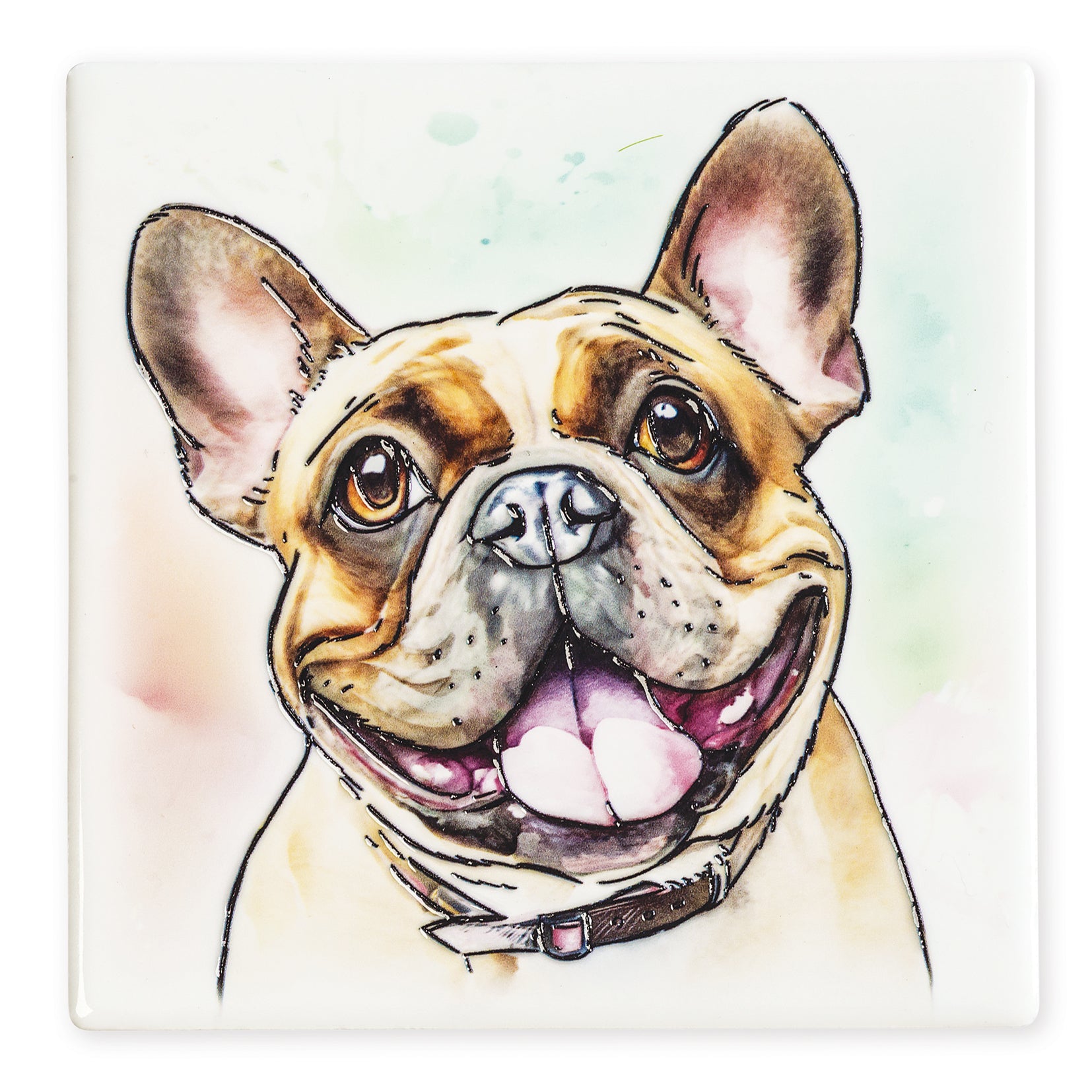 French Bulldog Ceramic Art Coaster