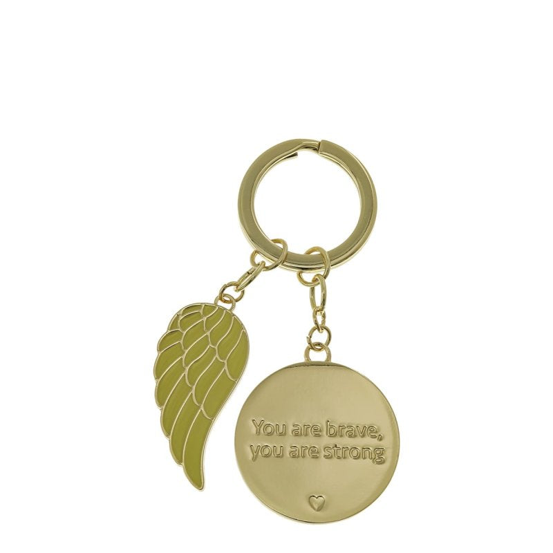 You Are Brave Angel Wing Boxed Keyring