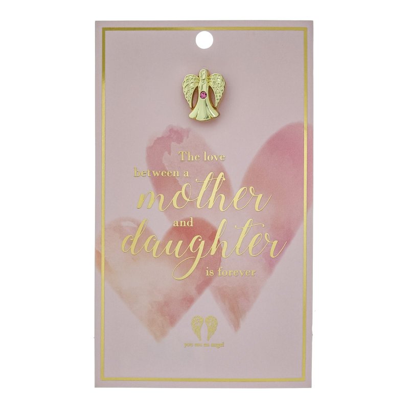 Mother & Daughter Angel Lapel Pin on Card