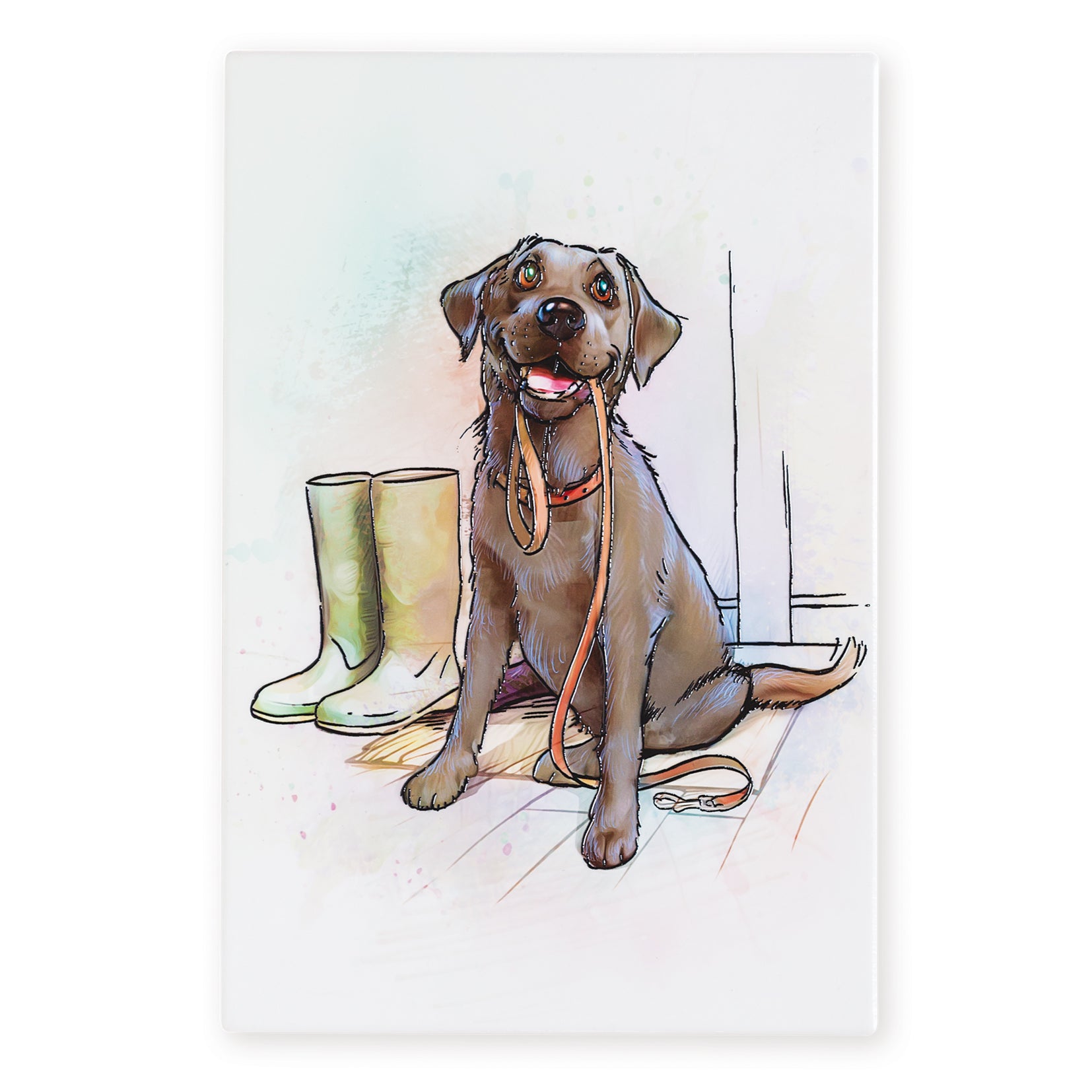 Black Labrador Ceramic Art Tile