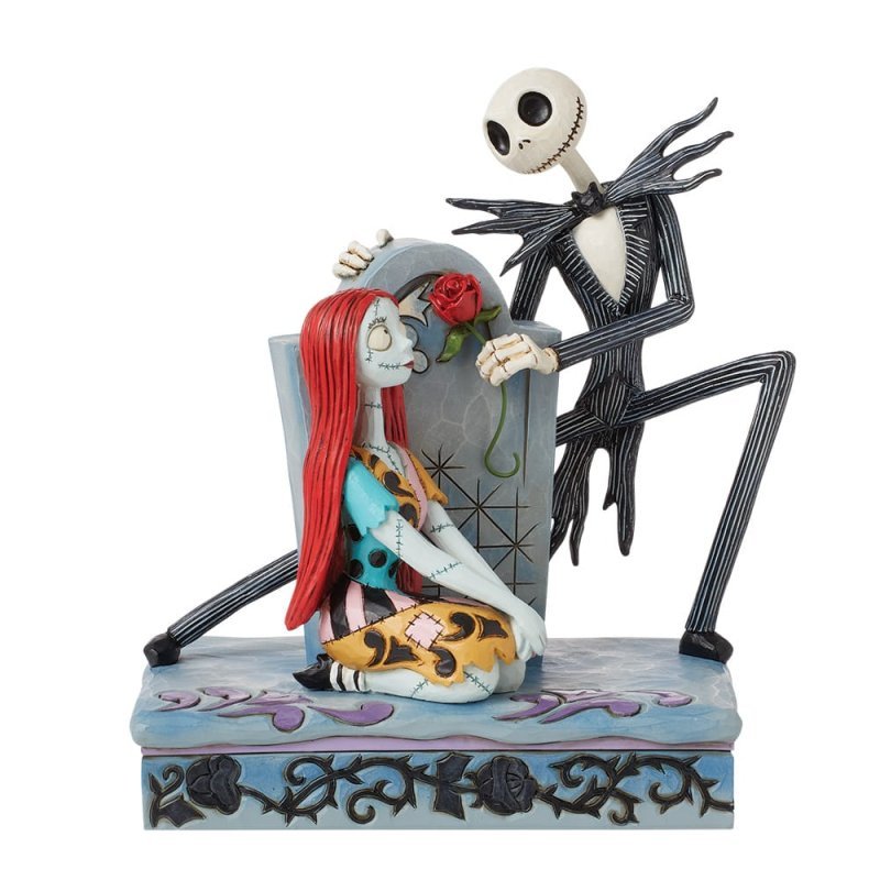 A Grave Affair (Jack & Sally with Gravestone) - Disney Traditions from thetraditionalgiftshop.com