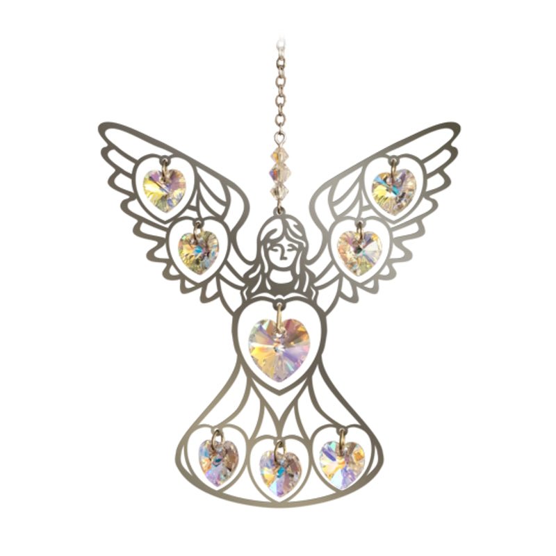 Angel (Aurora Borealis) Crystal Suncatcher - Wild Things Crystal from thetraditionalgiftshop.com