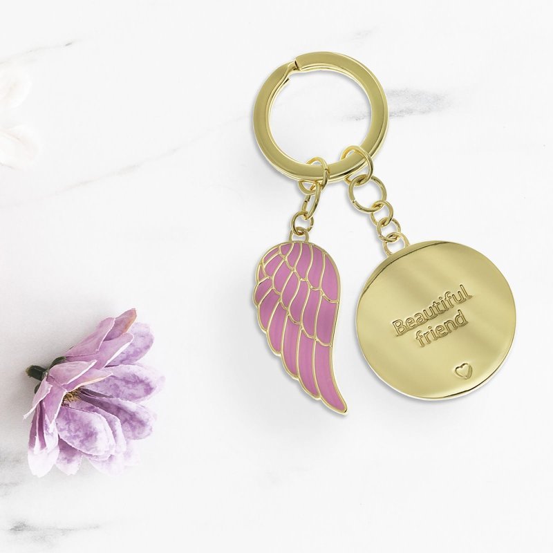 Beautiful Friend Angel Wing Boxed Keyring - You Are An Angel from thetraditionalgiftshop.com