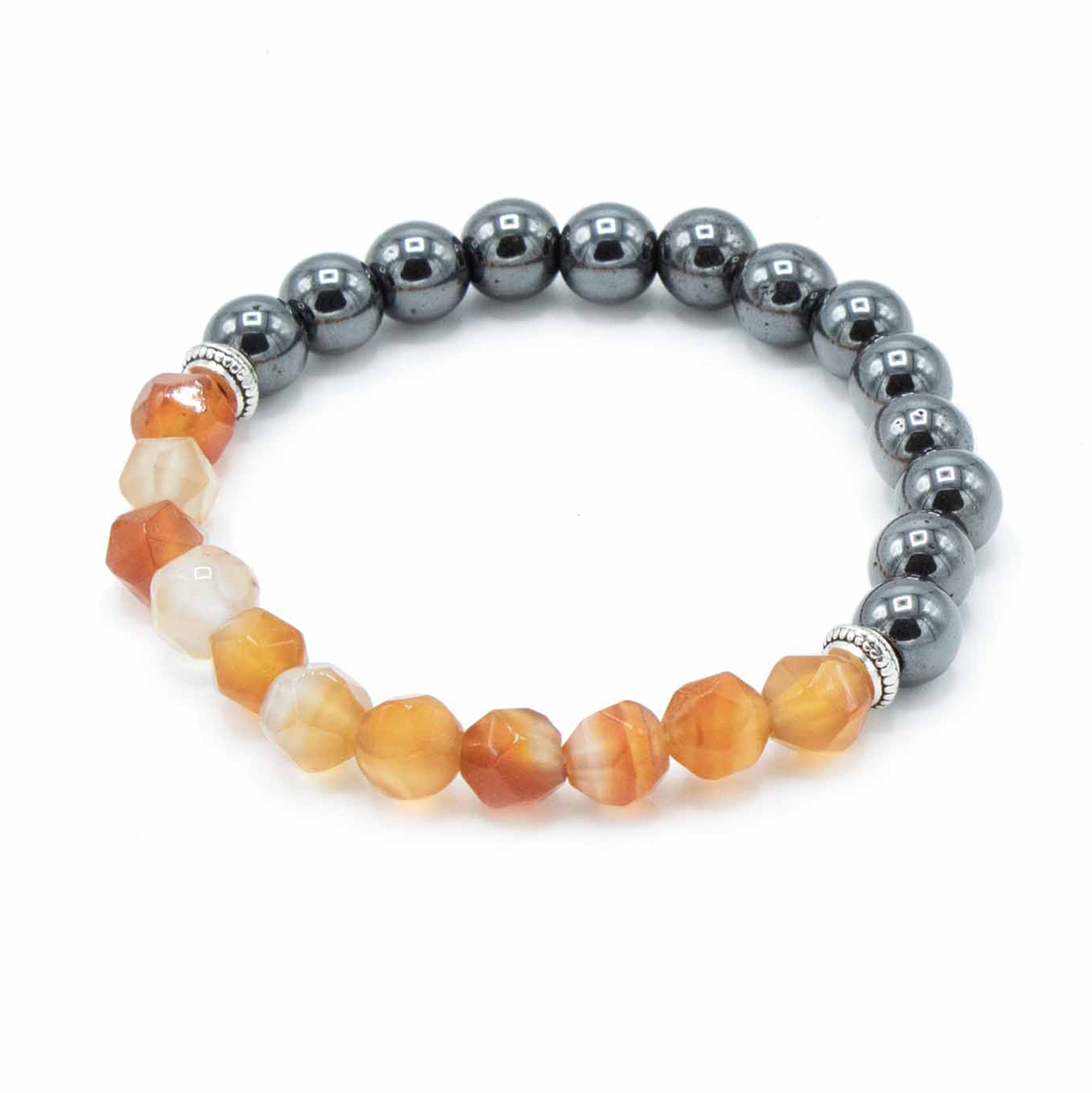 Carnelian Faceted Gemstone Bracelet - Gemstone Bracelets from thetraditionalgiftshop.com