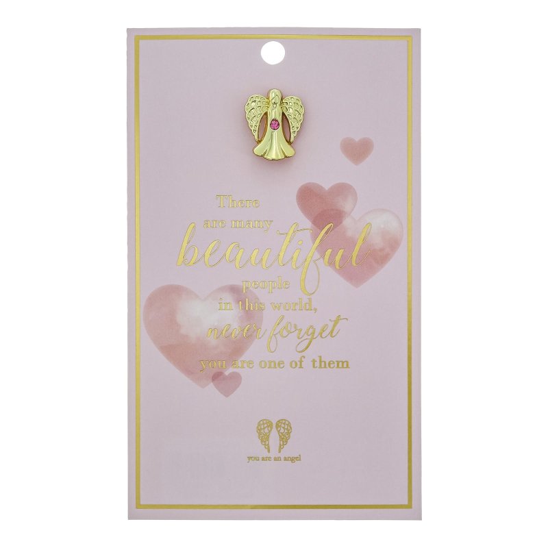 Beautiful People Angel Lapel Pin on Card