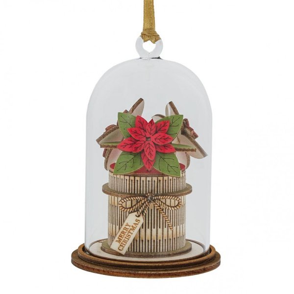 Christmas Poinsettia Hanging Kloche - Kloche from thetraditionalgiftshop.com