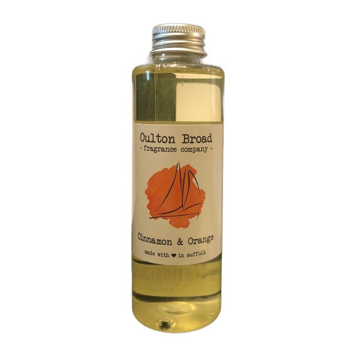 Cinnamon & Orange Reed Diffuser Refill Oil - Oulton Broad Fragrance Company from thetraditionalgiftshop.com