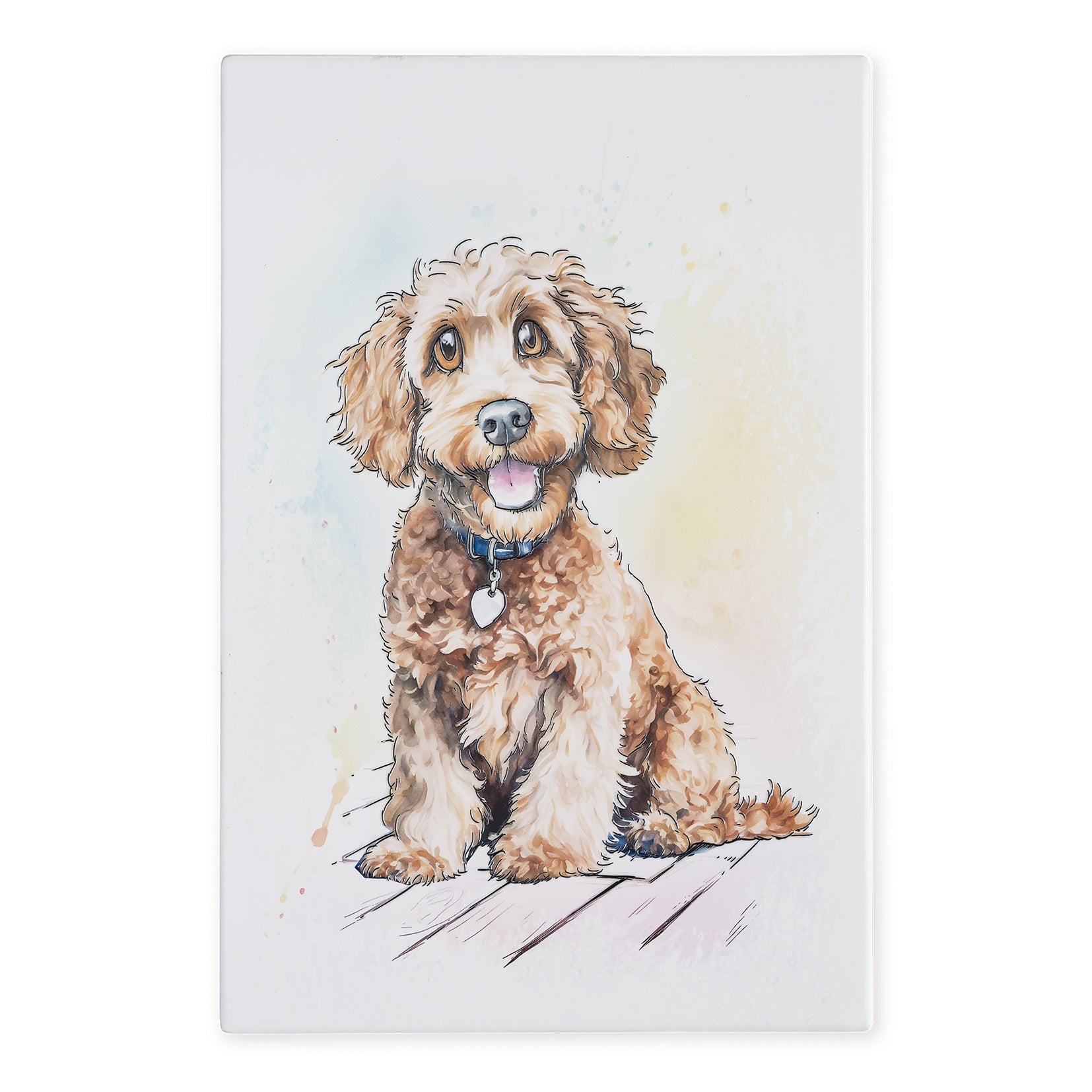 Cockerpoo (Poodle Cross) Ceramic Art Tile - Art of Arora from thetraditionalgiftshop.com