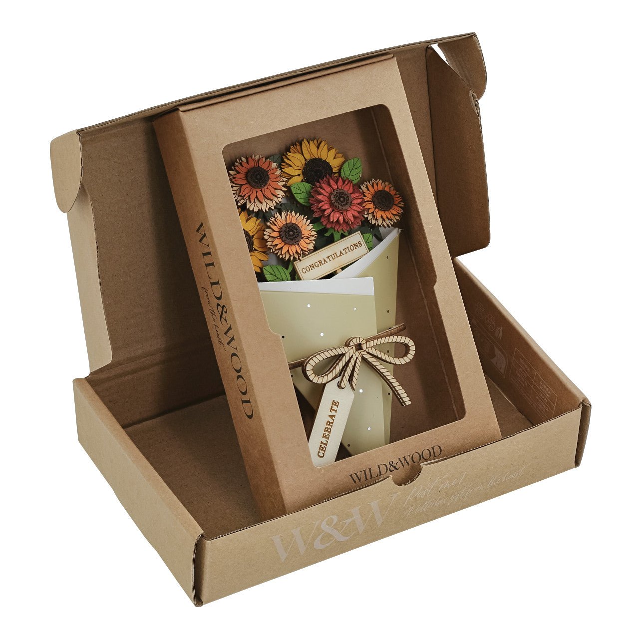 Congratulations 3D Flower Bouquet - Wild & Wood from thetraditionalgiftshop.com