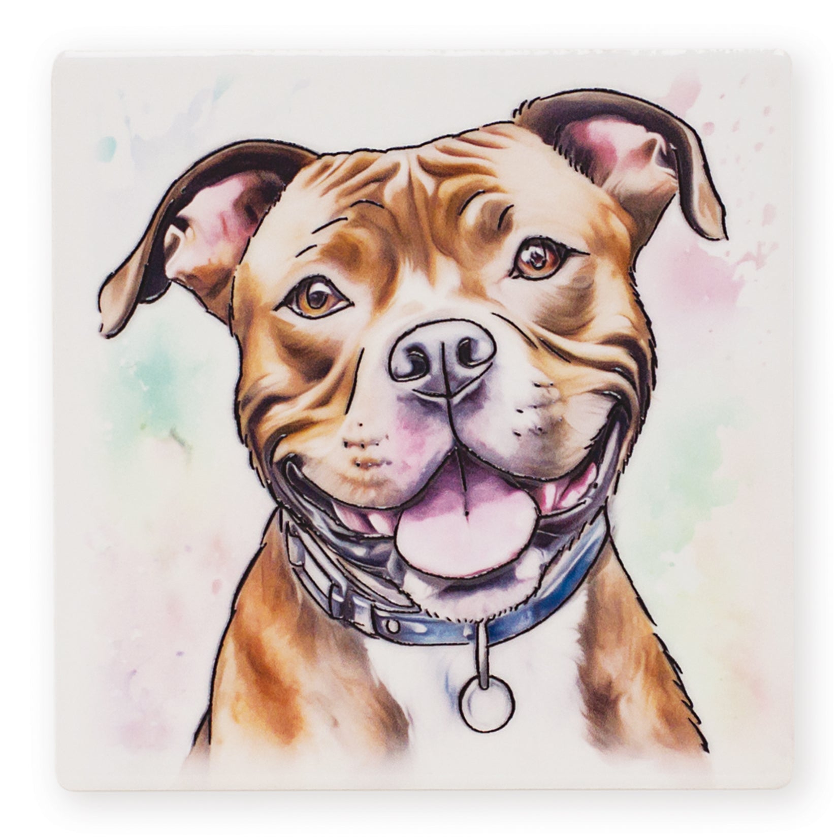 Staffordshire Bull Terrier (Staffy) Ceramic Art Coaster