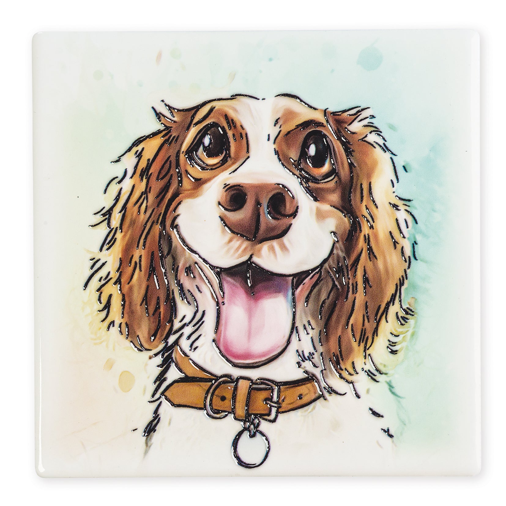 Springer Spaniel Ceramic Art Coaster