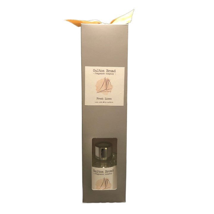 Fresh Linen Reed Diffuser - Oulton Broad Fragrance Company from thetraditionalgiftshop.com