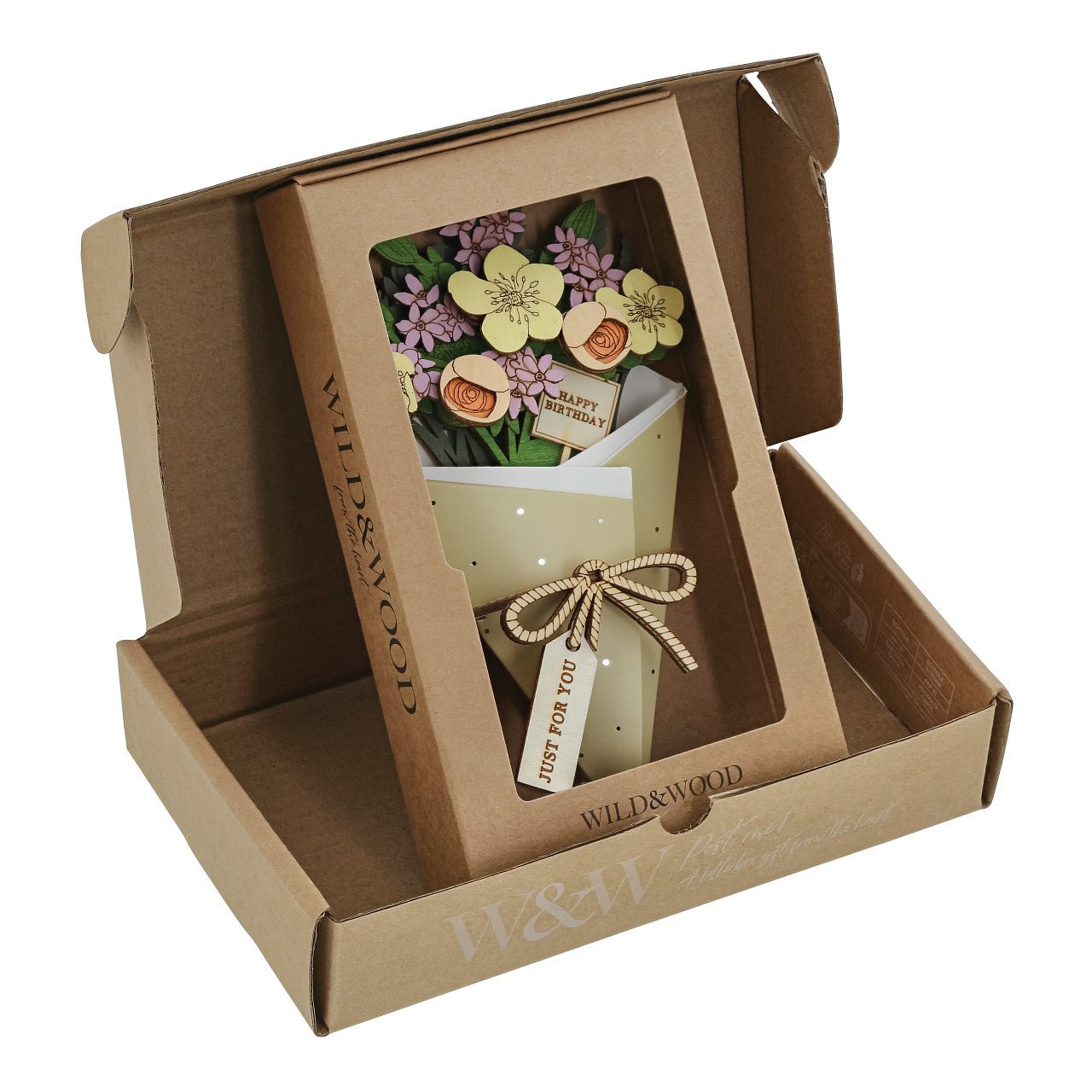 Happy Birthday 3D Flower Bouquet - Wild & Wood from thetraditionalgiftshop.com