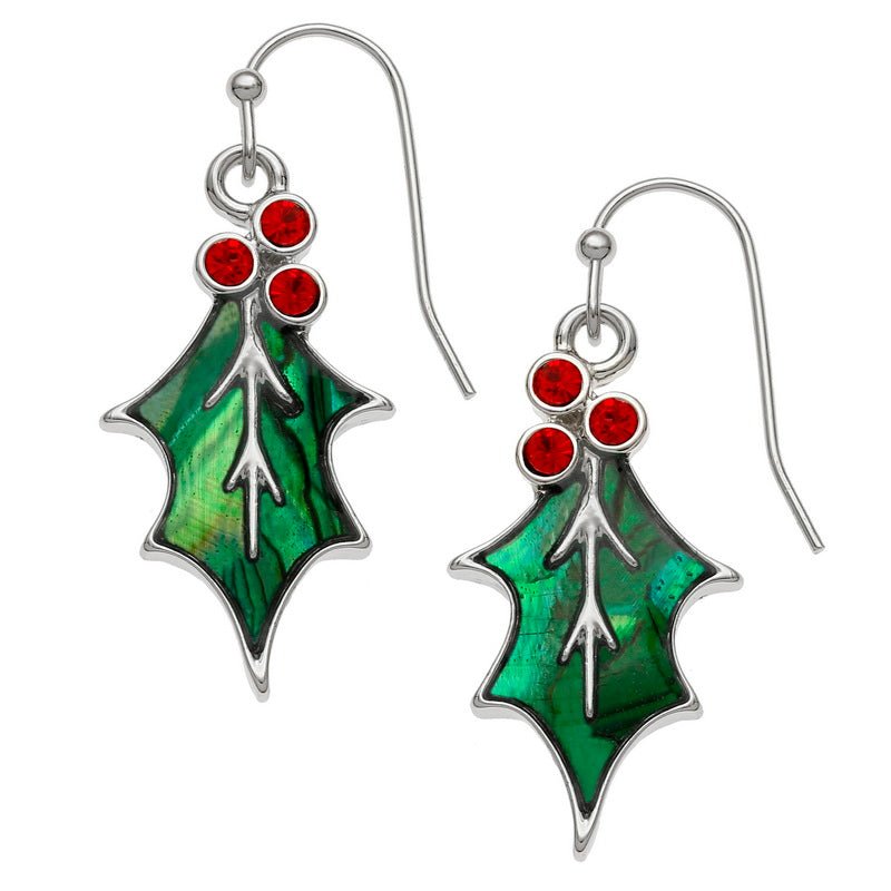 Holly Paua Shell Drop Earrings - Tide Jewellery from thetraditionalgiftshop.com