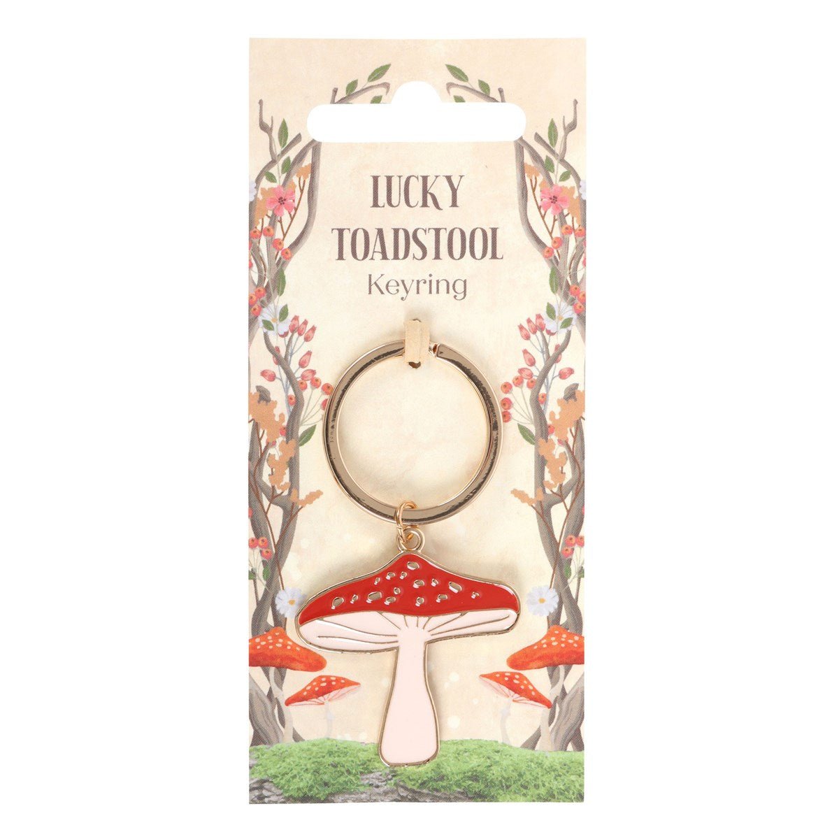 Lucky Mushroom Keyring - Jones Home & Gift from thetraditionalgiftshop.com