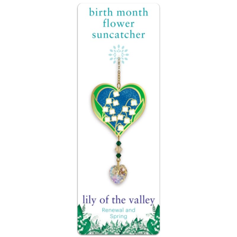 May (Lily of the Valley) Birth Month Flower Suncatcher - Wild Things Crystal from thetraditionalgiftshop.com