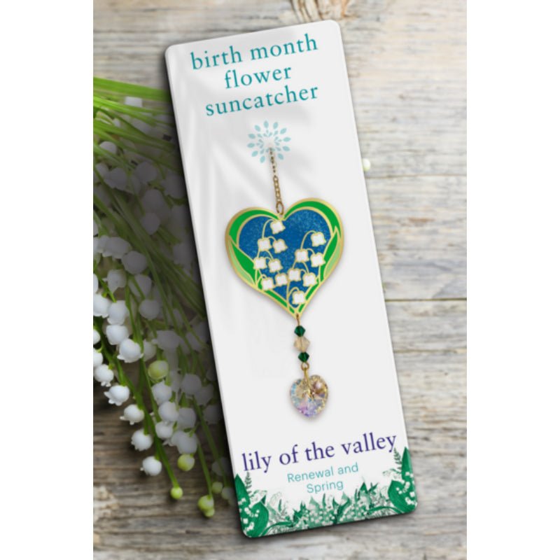 May (Lily of the Valley) Birth Month Flower Suncatcher - Wild Things Crystal from thetraditionalgiftshop.com