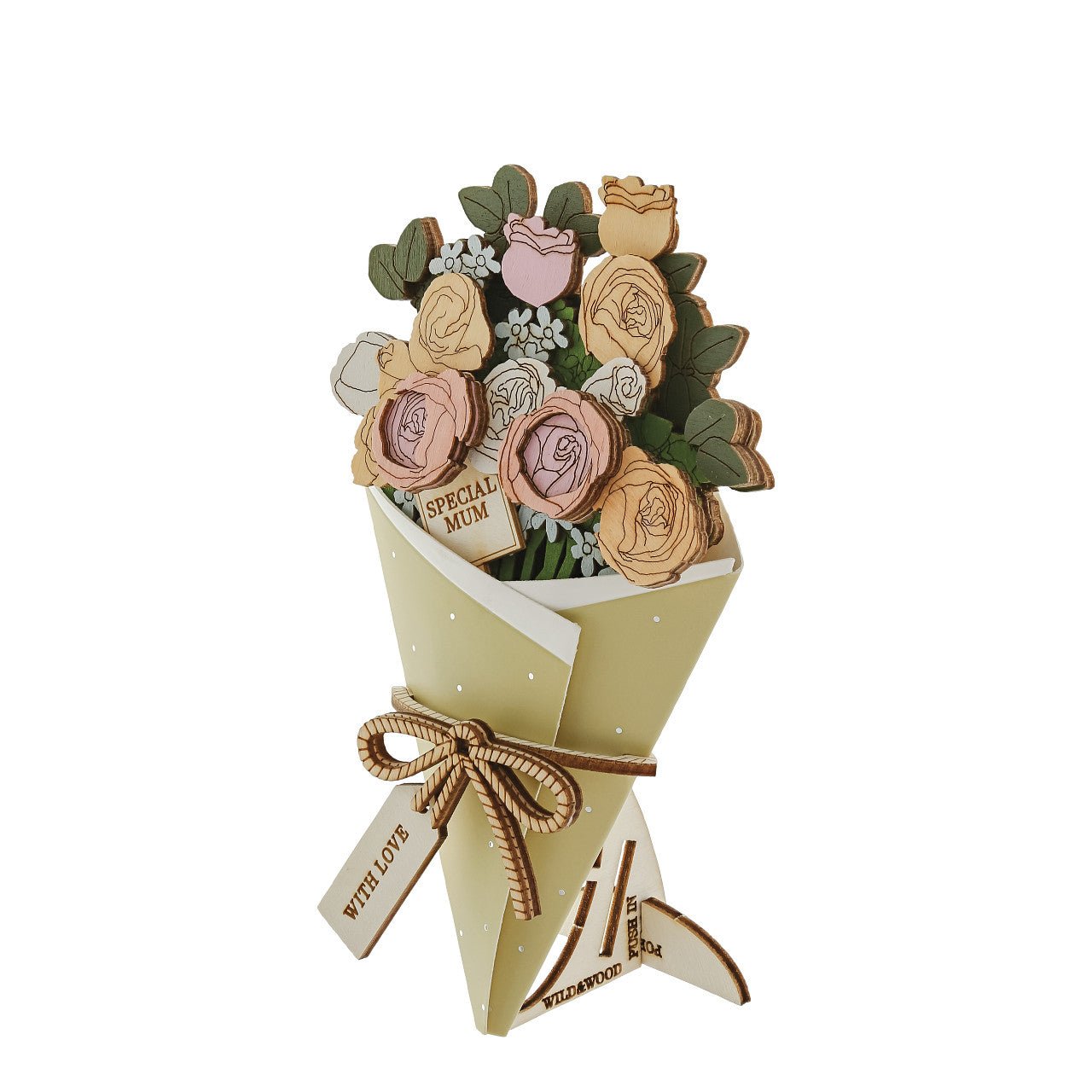 Mum 3D Flower Bouquet - Wild & Wood from thetraditionalgiftshop.com