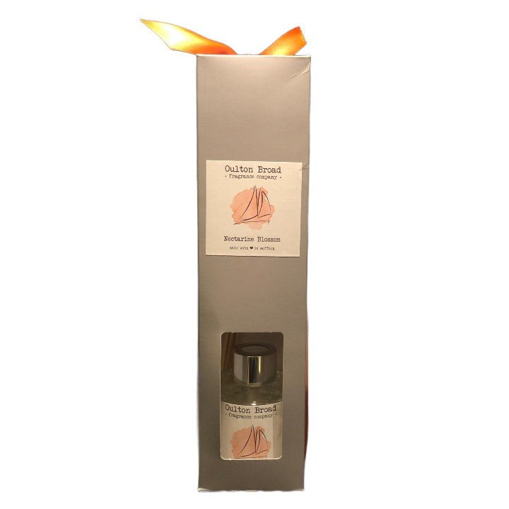 Nectarine Blossom Reed Diffuser - Oulton Broad Fragrance Company from thetraditionalgiftshop.com