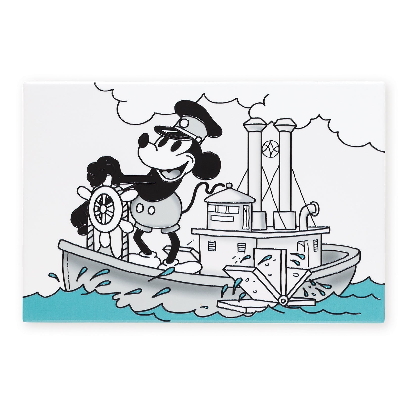 Steamboat Willy Ceramic Art Tile (15x20cm) - Art of Arora from thetraditionalgiftshop.com