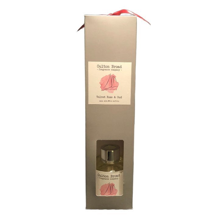 Velvet Rose & Oud Reed Diffuser - Oulton Broad Fragrance Company from thetraditionalgiftshop.com