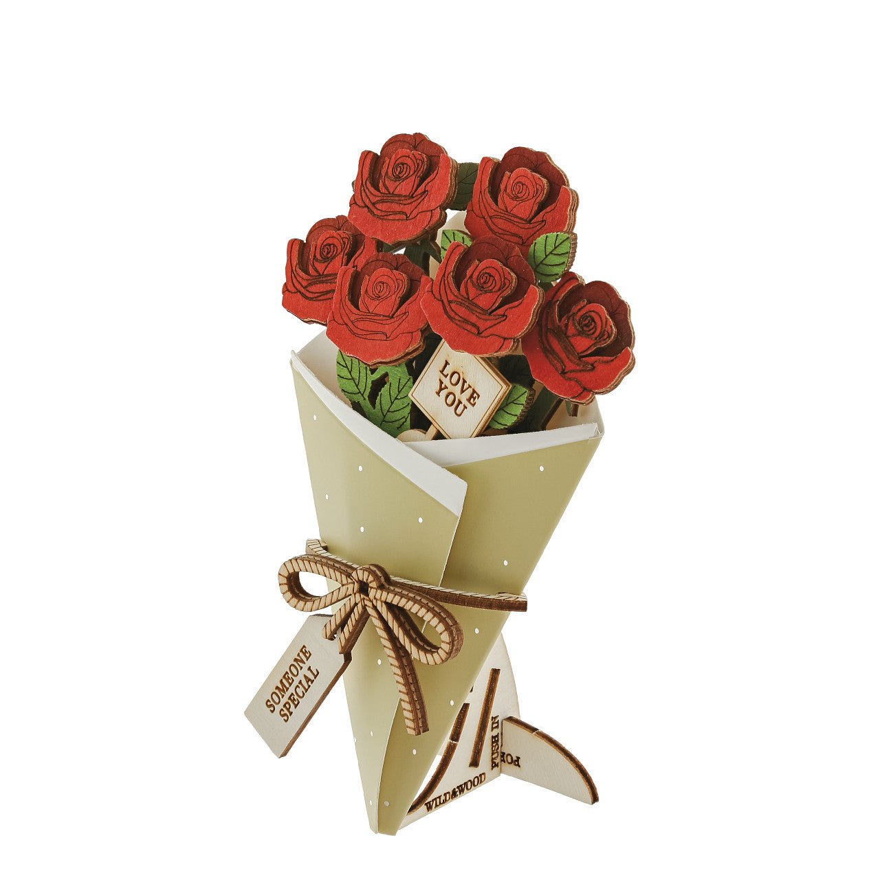 With Love 3D Flower Bouquet - Wild & Wood from thetraditionalgiftshop.com